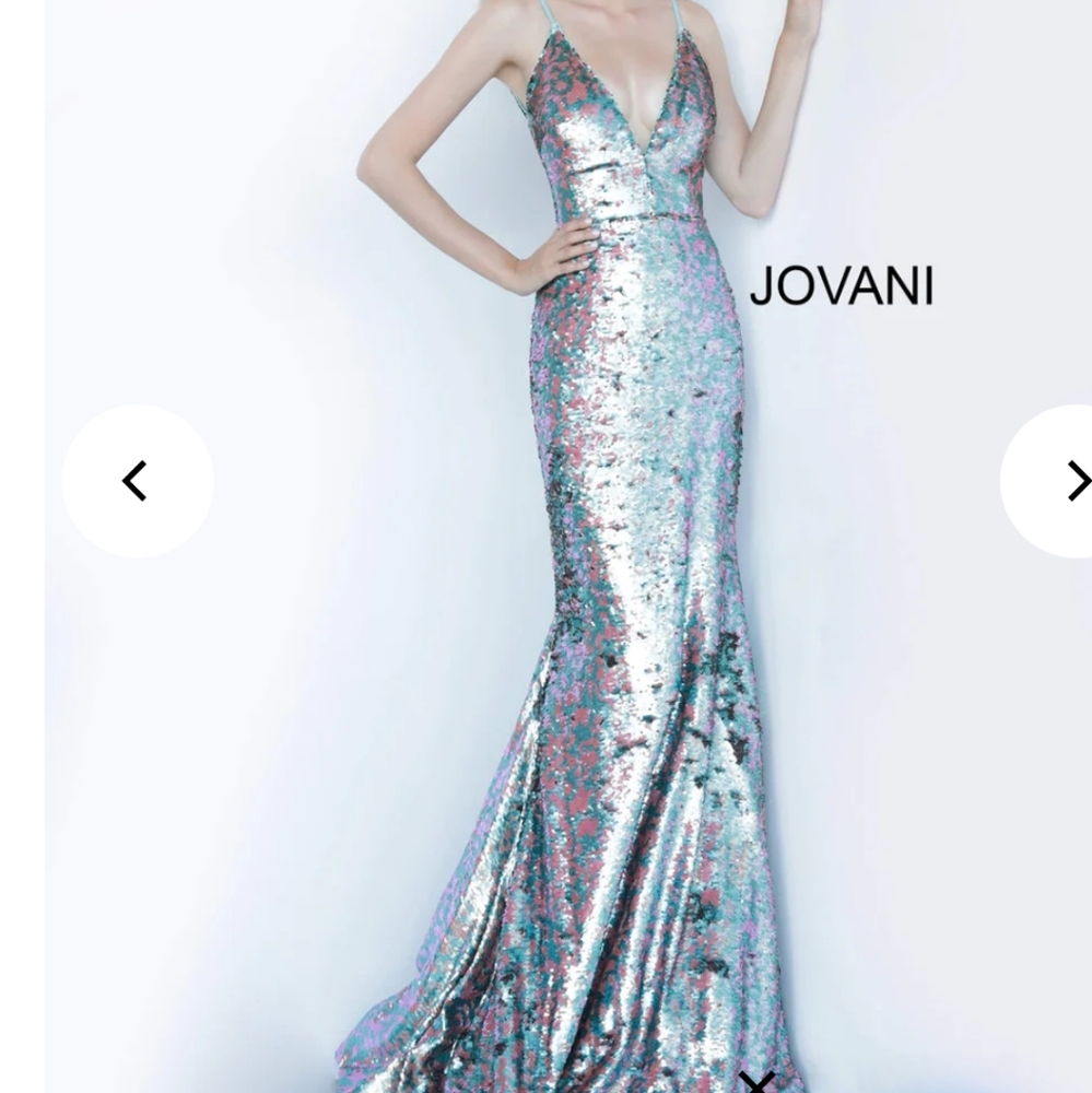 Jovani reversable sequin mermaid Gown sz 6